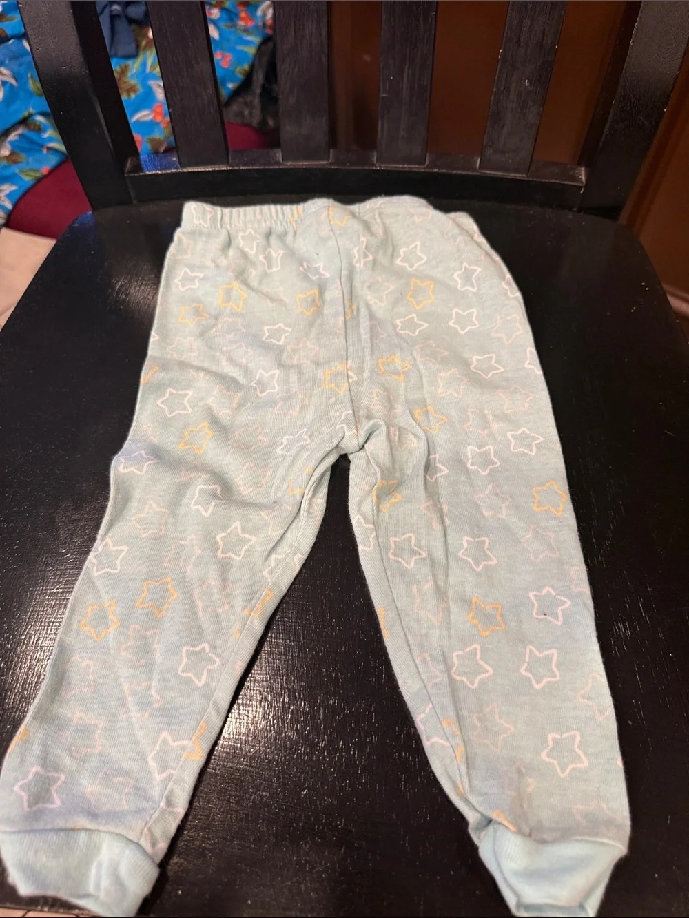 Light Blue Star Print Baby Joggers